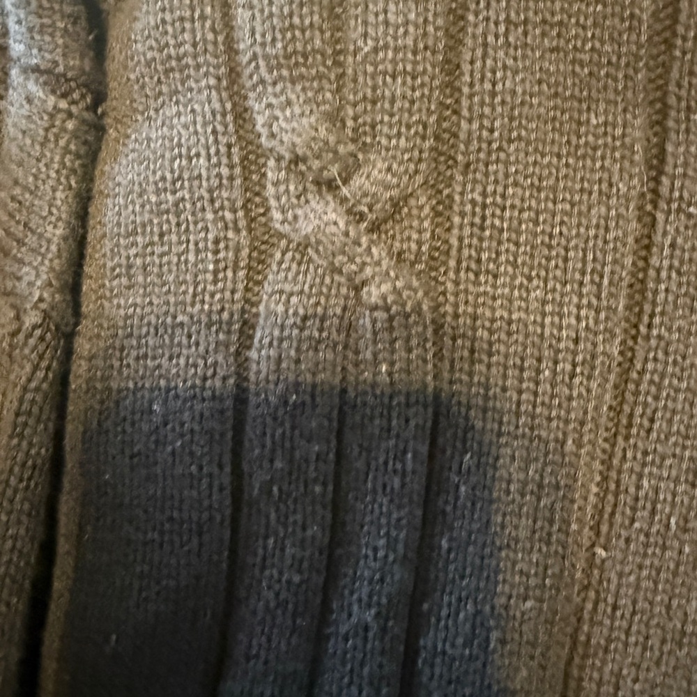 Vintage Nautica Cable Knit Sweater L Black 100% Cotton 90s Logo Crewneck - Picture 9 of 13